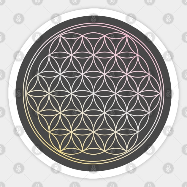 THE FLOWER OF LIFE Sticker by EdsTshirts